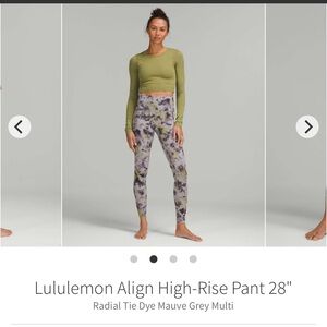 Lululemon Align High-Rise Pant 28” Size 8 Multi Color